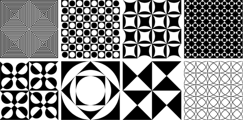 black and white patterns backgrounds. Free geometric vector patterns