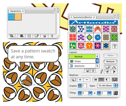 Artlandia SymmetryWorks Pattern Swatch