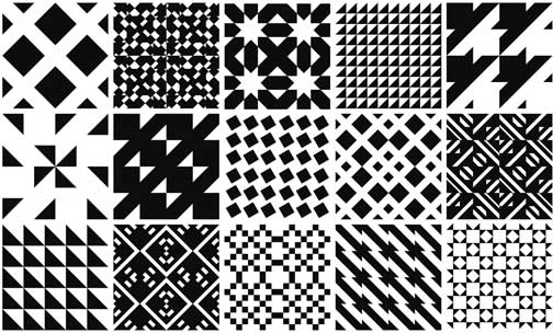 Free geometric vector patterns