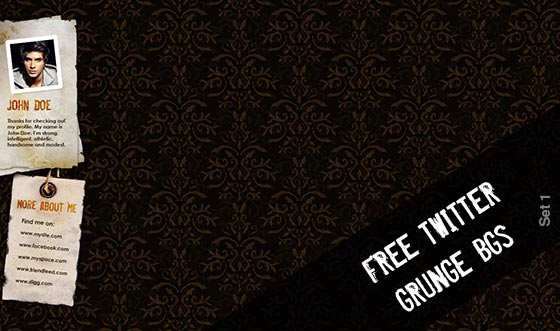 6 completely free hi-res grunge style twitter backgrounds