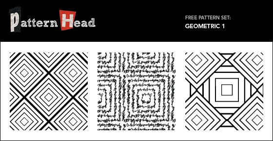 Free geometric style repeat patterns from Patternhead.com