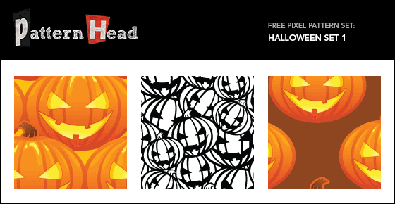 Free halowwen pumpkin vector patterns from Patternhead.com