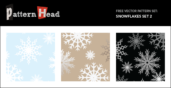 Free seamless vector snowflake patterns from Patternhead.com