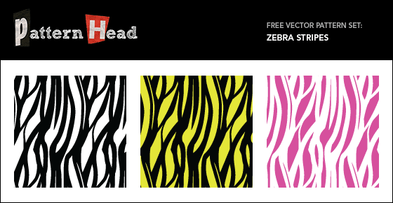 Free zebra stripe vector patterns from Patternhead.com