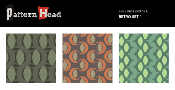 Free retro style repeat patterns from Patternhead.com