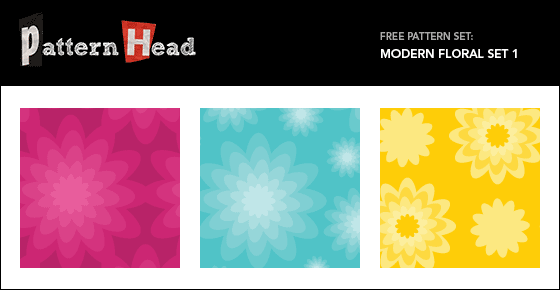 Free modern floral repeat patterns from Patternhead.com
