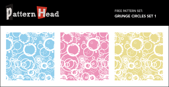 Free grungy circle repeat patterns from Patternhead.com