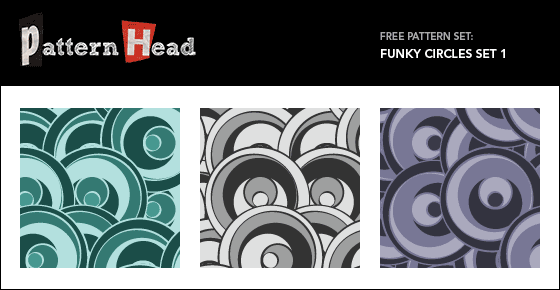 Free funky circle repeat patterns from Patternhead.com
