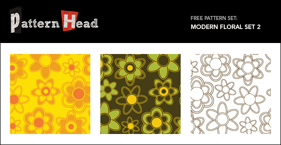 Free modern floral repeat patterns from Patternhead.com