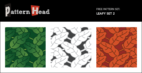 Free leafy vector repeat patterns from Patternhead.com
