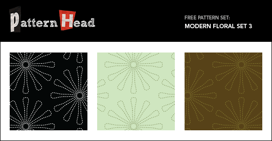 Free modern floral repeat patterns from Patternhead.com