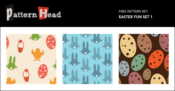 Free modern Easter repeat patterns from Patternhead.com