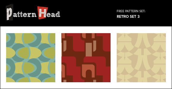 Free retro style repeat patterns from Patternhead.com