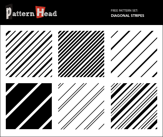 Free diagonal stripe repeat patterns from Patternhead.com