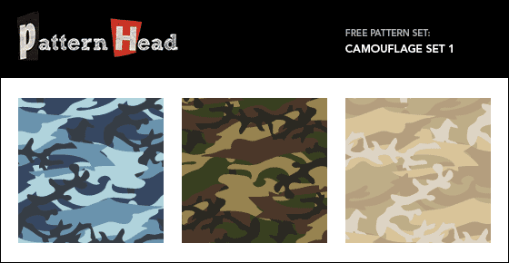 Free camouflage vector patterns from Patternhead.com