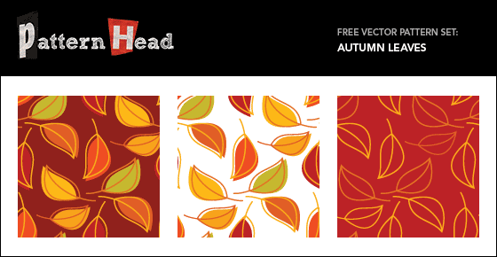 Free Autumn Leaf patterns from Patternhead.com