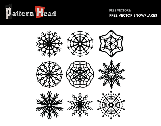 Free vector snowflakes from patternhead.com